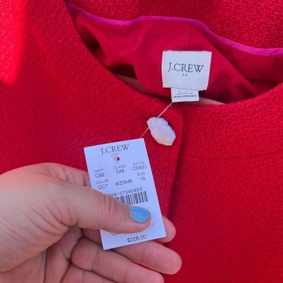 J Crew Tweed Lady Jacket with Jewel Buttons NWT - Picture 5 of 8